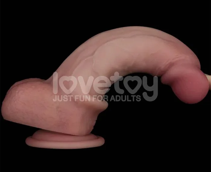 Lovetoy Sliding Skin Pro II 8 Inch Dương Vật Giả Silicon 2 Lớp Rung Đa Tần Điều Khiển Từ Xa — ảnh 4