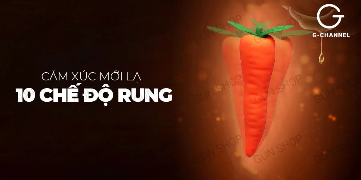 Máy rung hình quả cà rốt Wistone Carrot đa chế độ kích — hình 4