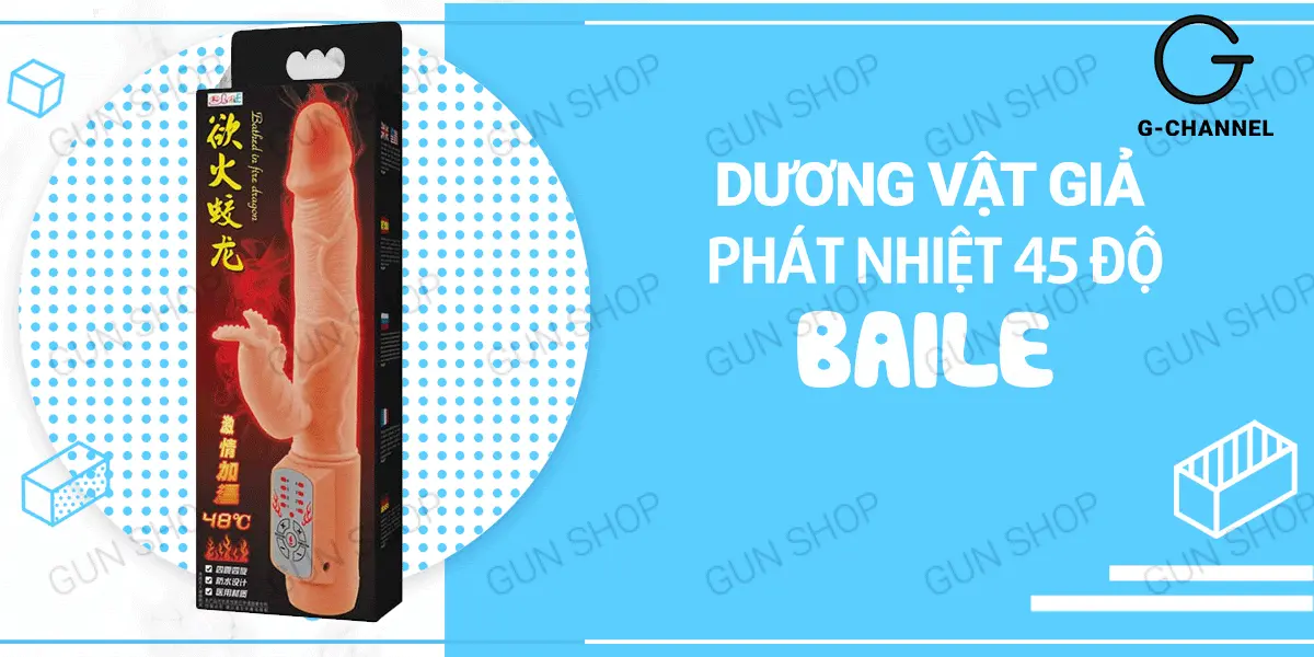 Dương vật giả phát nhiệt Baile 45 độ C cao cấp thỏa mãn phái đẹp — ảnh 2