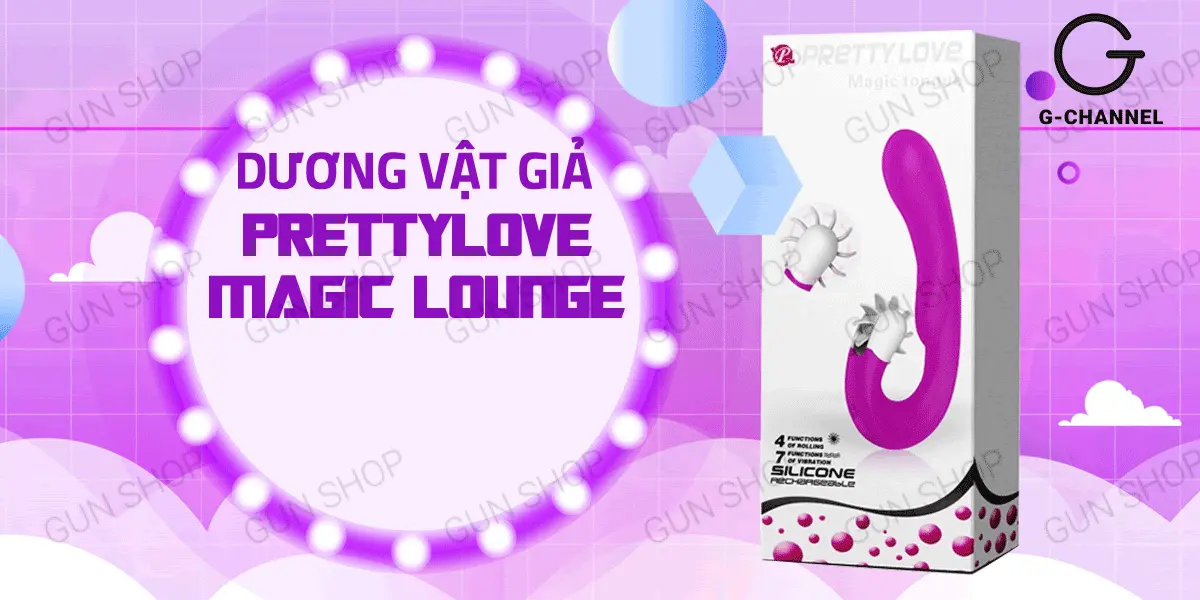 Dương vật giả rung mạnh kèm lưỡi liếm sạc pin - Pretty Love — ảnh 2