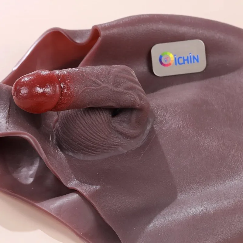 Dương vật giả rỗng ruột Jiuai dạng quần đùi màu nâu đen — ảnh 2