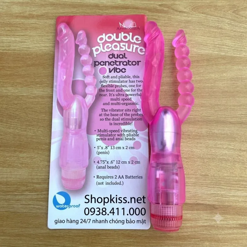 Dương vật giả rung 2 đầu Double Pleasure kích thích hậu môn và âm đạo — ảnh 4