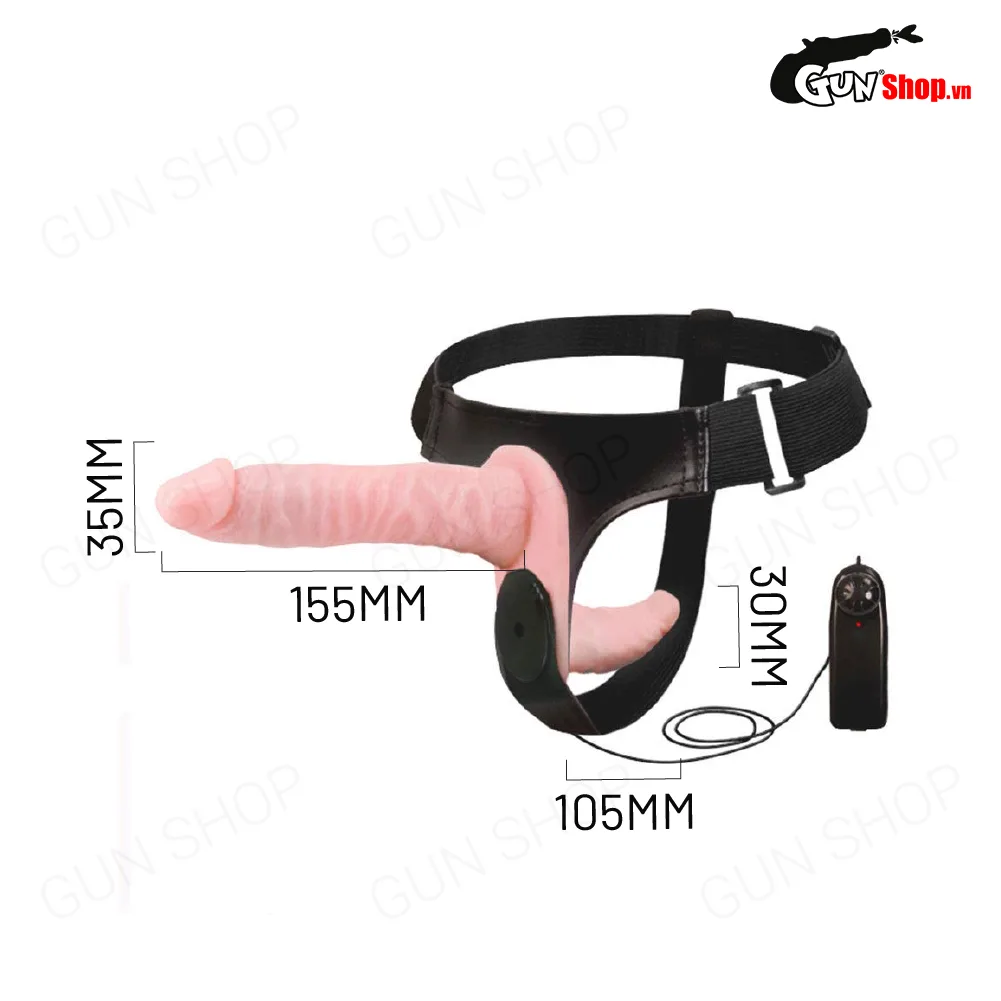 Dương vật giả rung có dây đeo 2 đầu pin - Baile Strap-on — ảnh 3