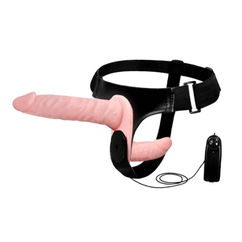 Dương vật giả rung có dây đeo 2 đầu pin - Baile Strap-on