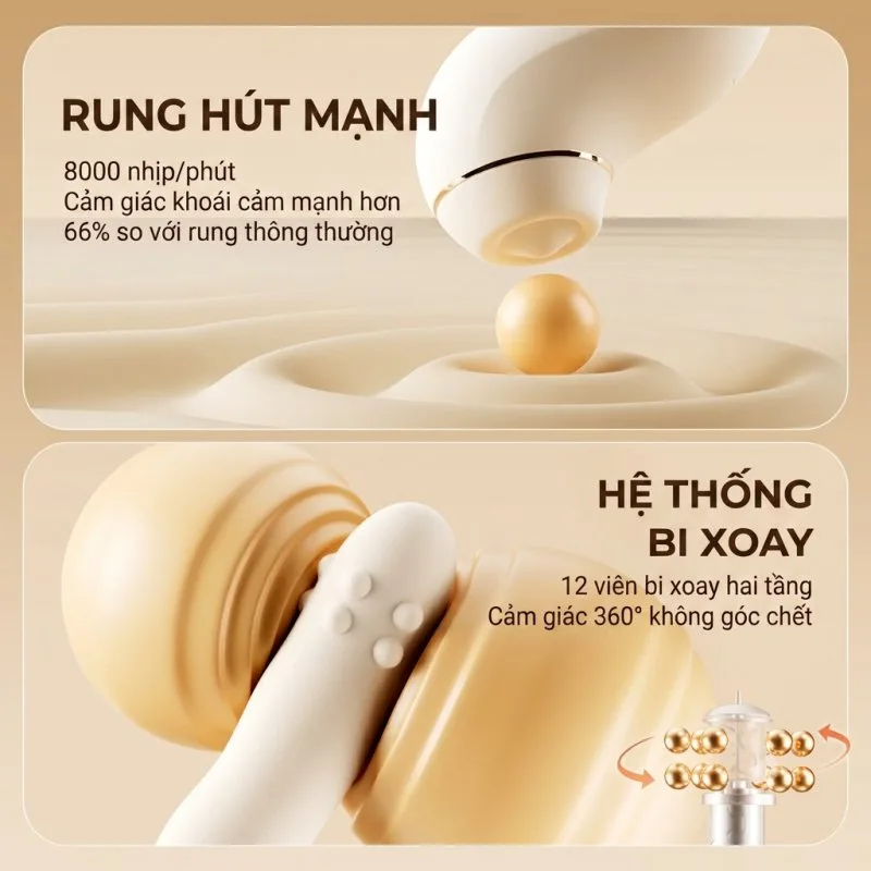 Dương vật giả Svakom Fatima Plus bi xoay massage điều khiển qua app — ảnh 5