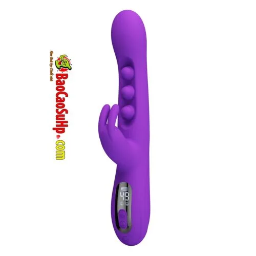Dương vật giả tai thỏ LCD đa chức năng Prettylove Sabian Silicone kháng khuẩn — ảnh 4