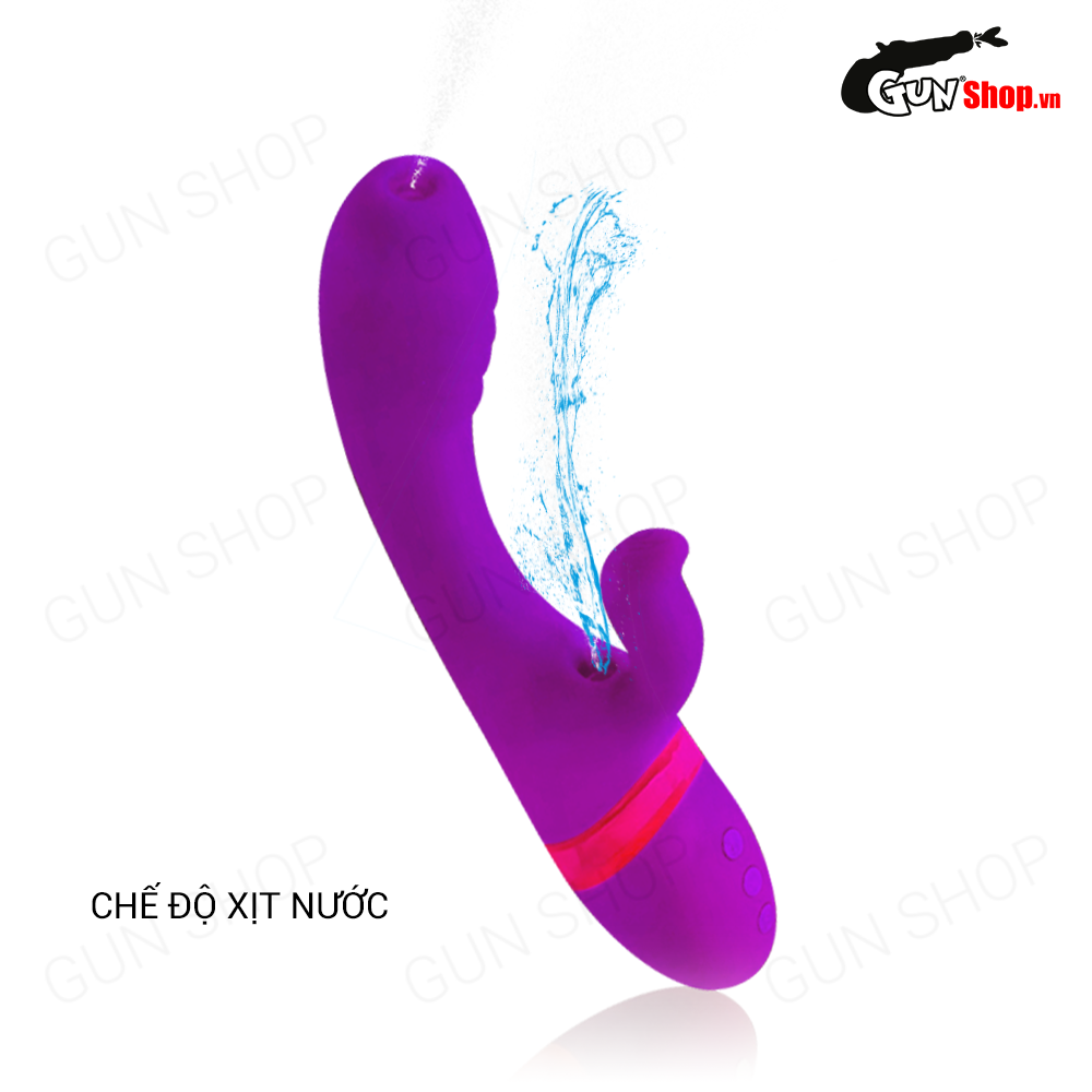 Dương vật giả màu tím 7 chế độ rung xịt nước Loveaider — ảnh 4