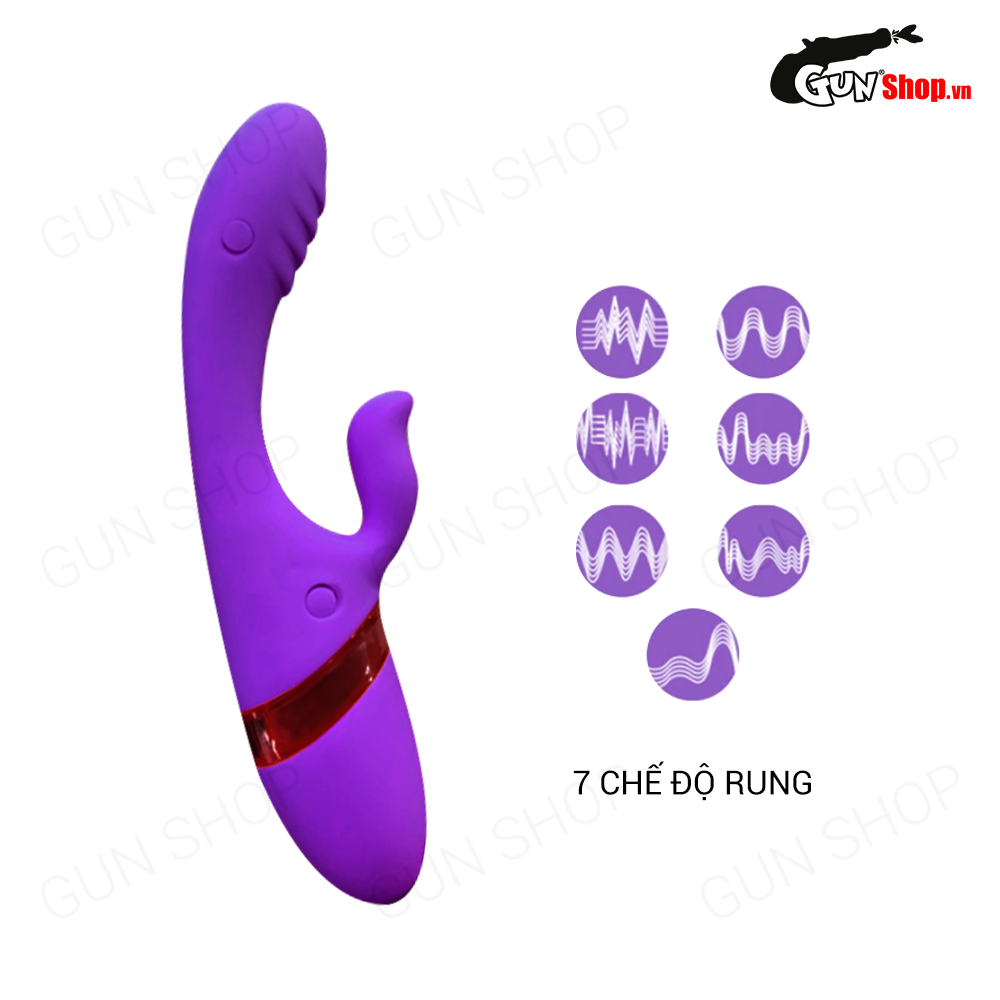 Dương vật giả màu tím 7 chế độ rung xịt nước Loveaider — ảnh 5