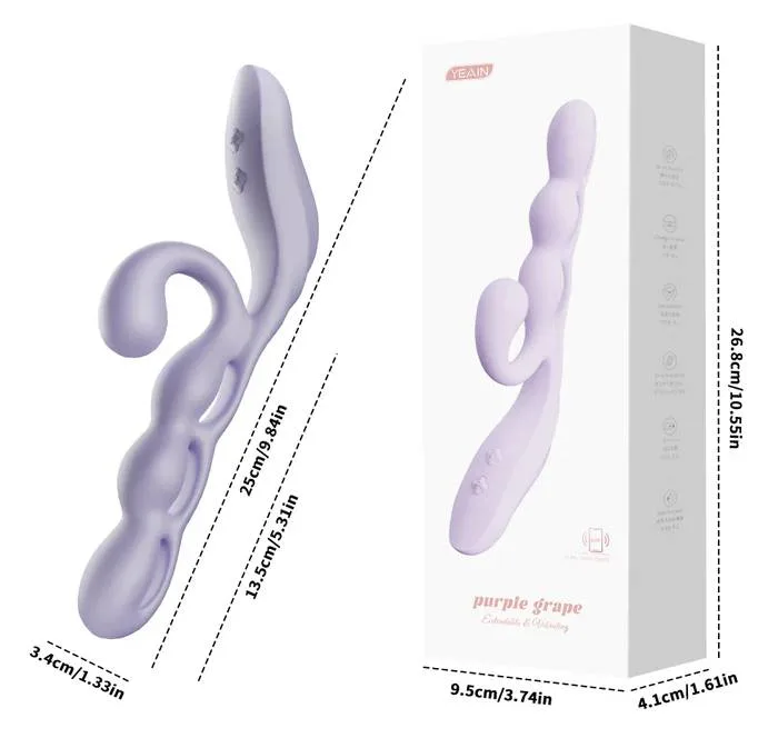 Dương vật giả Yeain Purple Grape Smart Vibrator - Máy rung điều khiển App thông minh Dương vật giả Yeain Purple Grape Smart Vibrator - Máy rung — Thiết kế công thái học ôm sát cơ thể