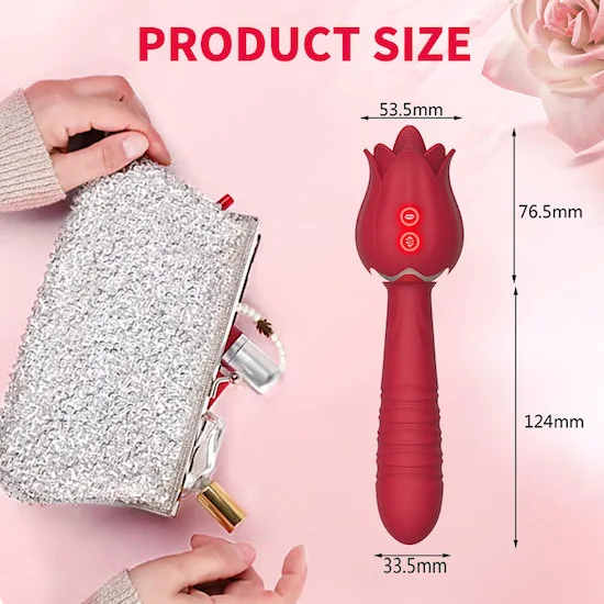 Dương vật giả 2 đầu rung thụt kèm lưỡi liếm hình bông hoa — Cửa hàng bán Dương vật giả 2 đầu rung thụt kèm lưỡi liếm (5)