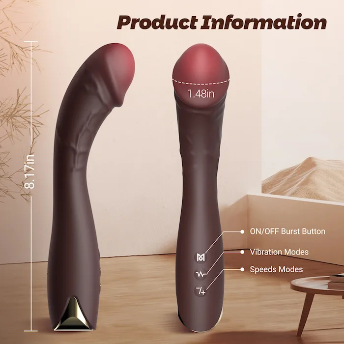 Dương vật giả Vido WS-NV103 siêu mềm có thể uốn cong máy rung điểm G Dương vật giả Vido WS-NV103 siêu mềm máy rung điểm G kích — Thân gậy linh hoạt: Dù tích hợp động cơ rung mạnh mẽ, sản
