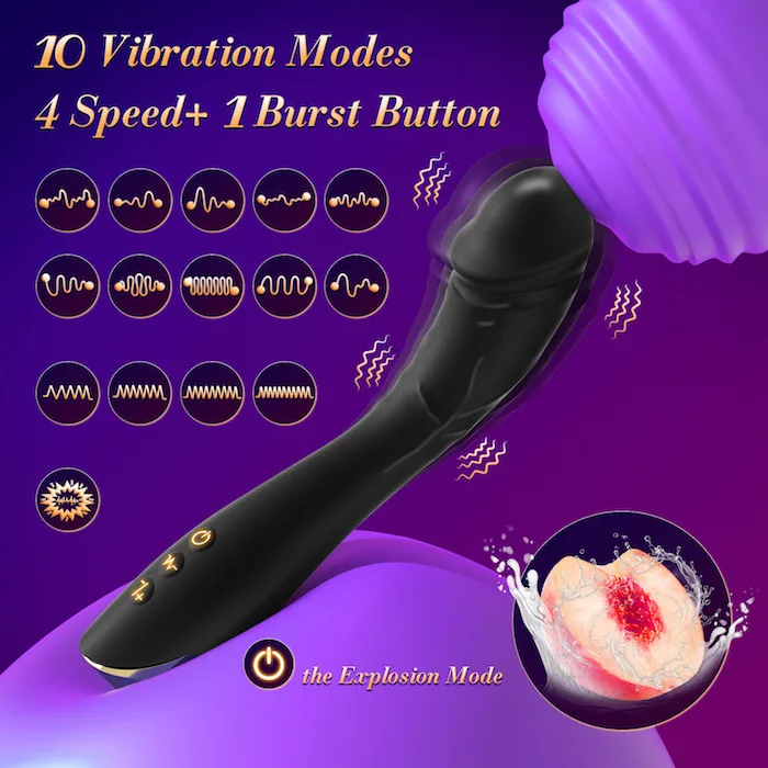 Dương vật giả Vido WS-NV103 siêu mềm có thể uốn cong máy rung điểm G Dương vật giả Vido WS-NV103 siêu mềm máy rung điểm G kích — Công Nghệ Rung Kép Đỉnh Cao – Gây “Sốc” Giác Quan