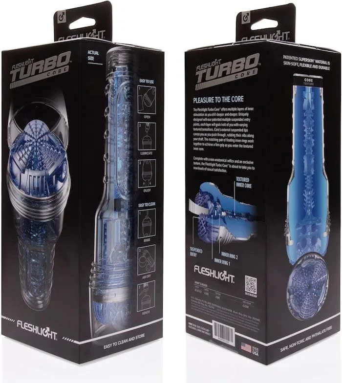 Âm đạo giả cao cấp Fleshlight Turbo Core Blue Ice Âm đạo giả Fleshlight Turbo Core Blue Ice cao cấp, chân thực — Tương tự cảm giác bạn đang được cô nàng bú mút thật sâu