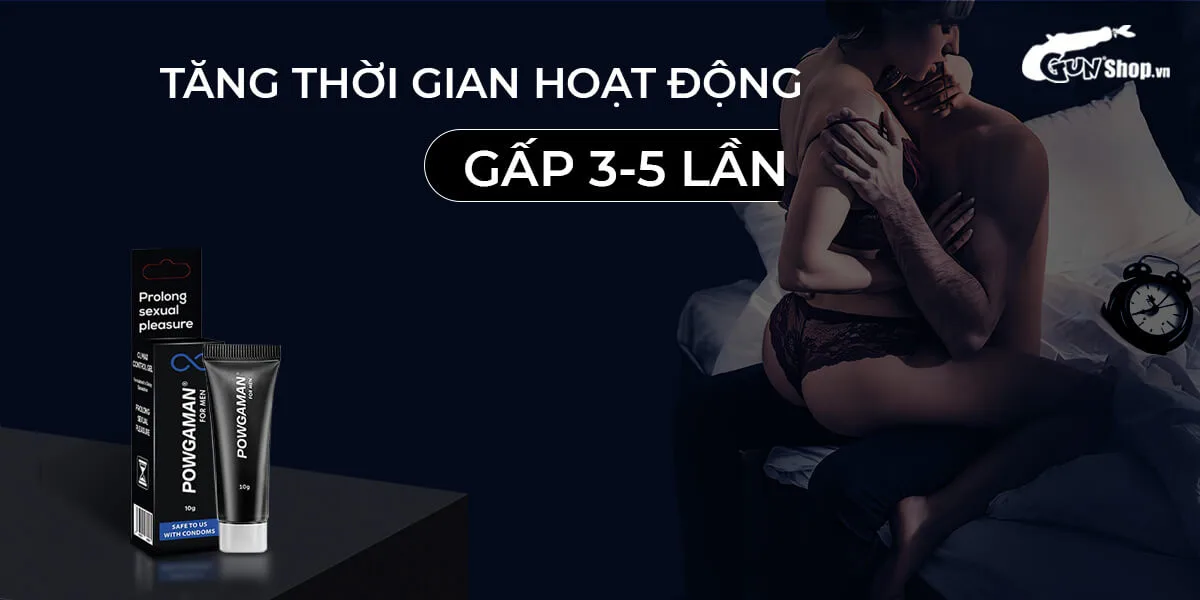 Gel bôi trơn Powgaman kéo dài thời gian tăng khoái cảm nam — Thành phần tự nhiên, an toàn cho sức khỏe