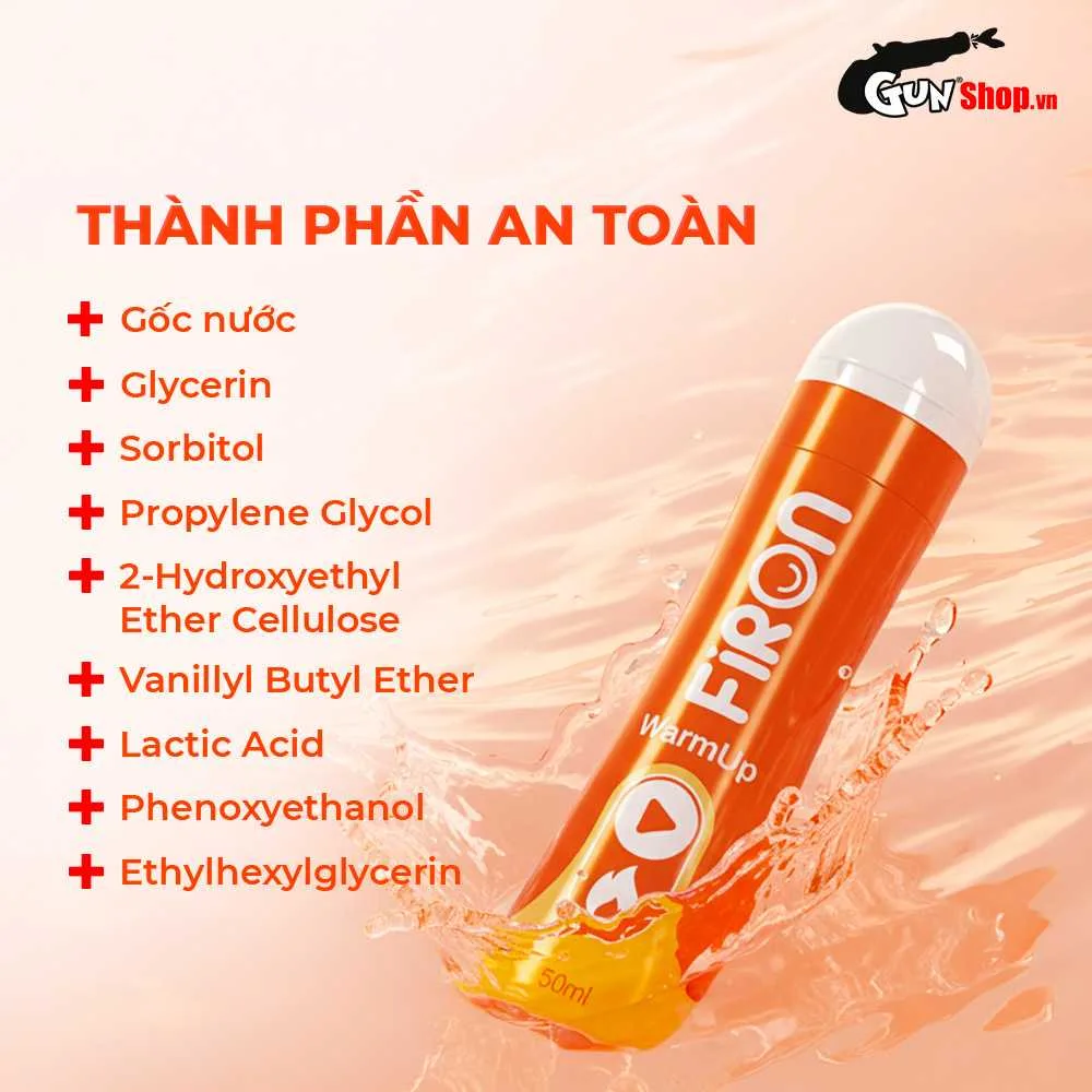 Gel bôi trơn ấm nóng Firon Warm Up - Chai 50ml — ảnh 4