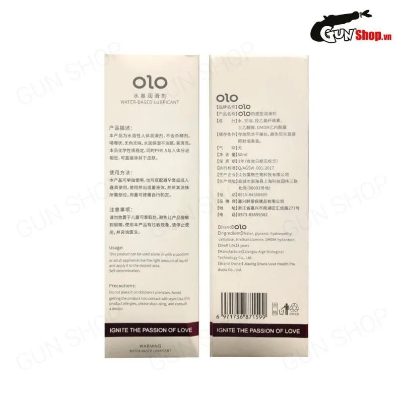 Gel bôi trơn ấm nóng OLO Warming 60ml tự nhiên mượt mà — ảnh 4