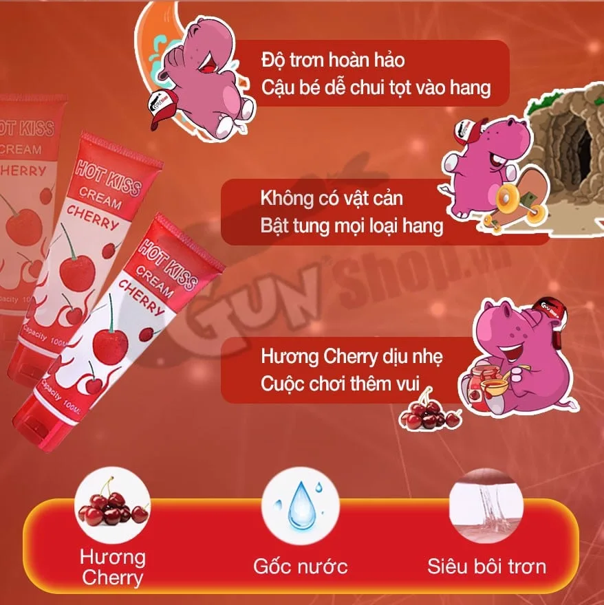 Gel bôi trơn Hot Kiss 100ml hương chery đẳng cấp mượt mà — ảnh 5