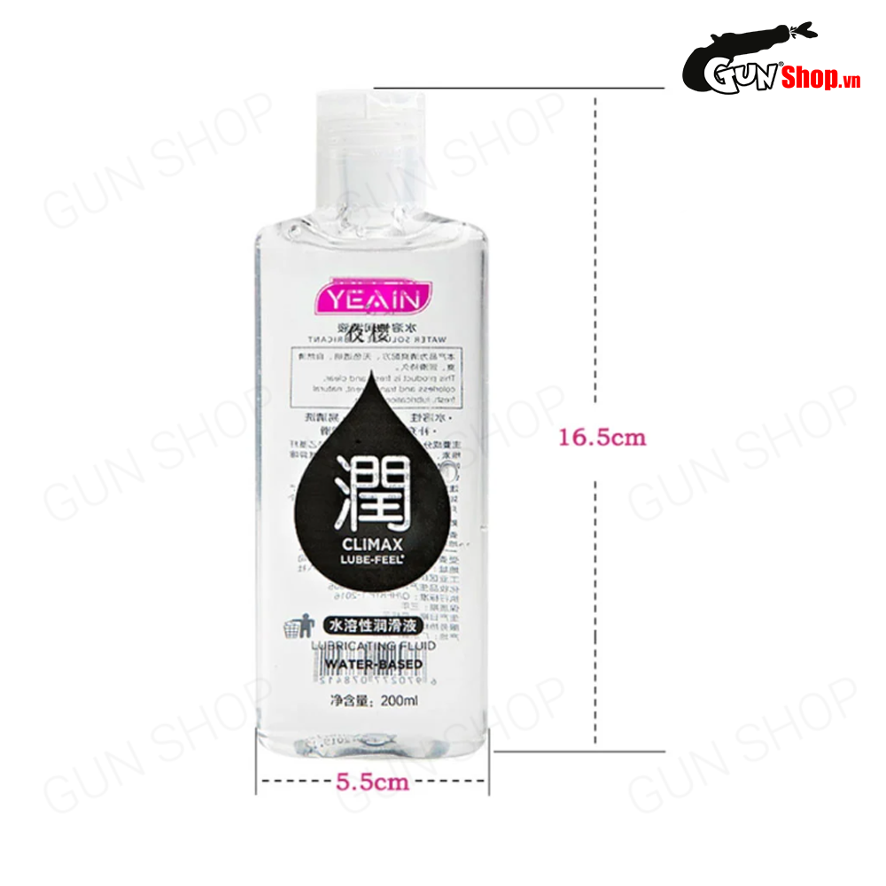 Gel bôi trơn gốc nước Yeain Climax Lube 200ml - Mượt mà, an toàn — ảnh 3