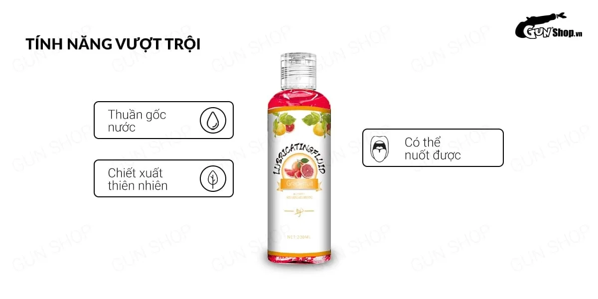 Gel bôi trơn Boyafei hương bưởi 200ml kích thích hấp dẫn — Thông số kỹ thuật nổi bật