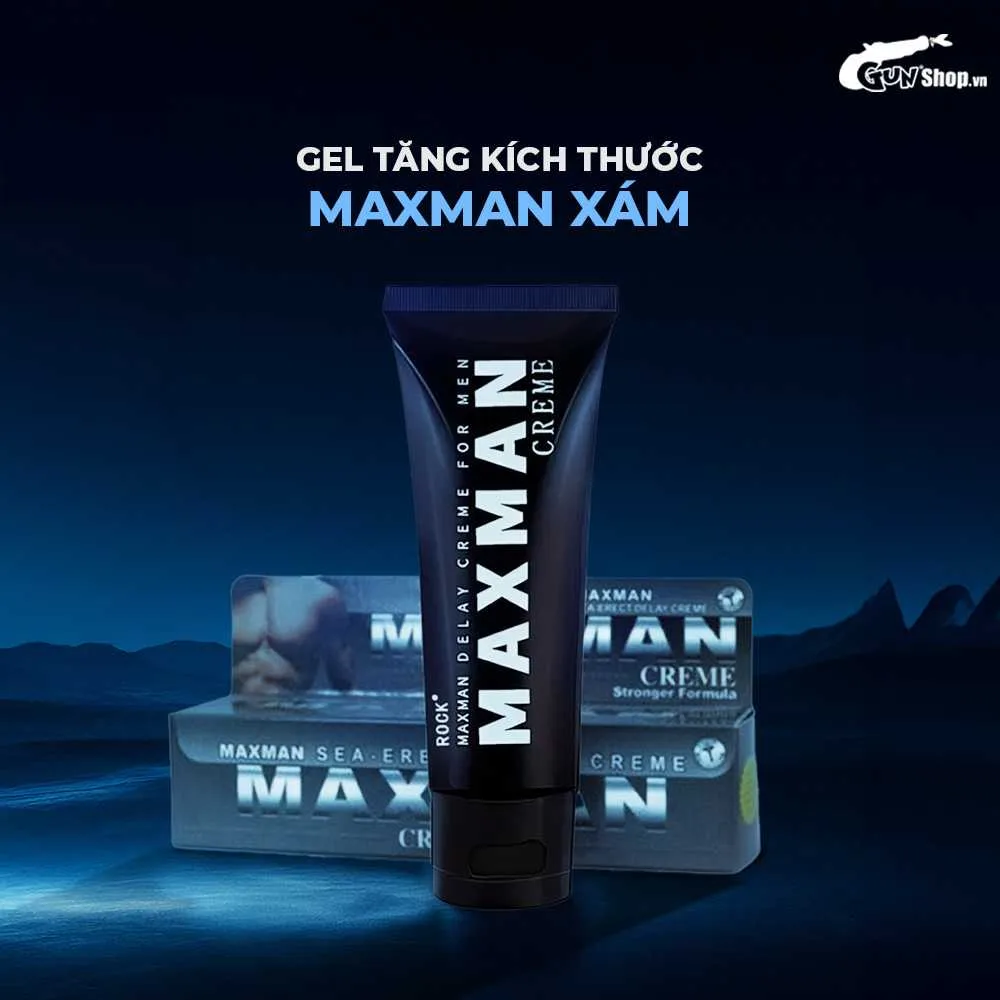 Gel bôi trơn Maxman Xám 60g kéo dài thời gian tăng kích thước hiệu quả — ảnh 3
