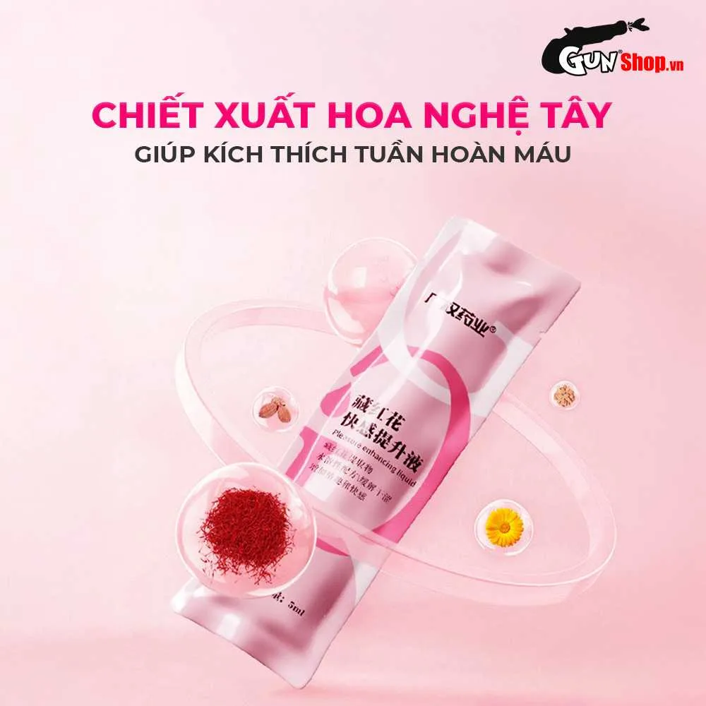 Gel bôi trơn ống bơm Guangquan Saffron - Tinh chất hoa nghệ tây, tăng khoái cảm - Ống 5ml — ảnh 5