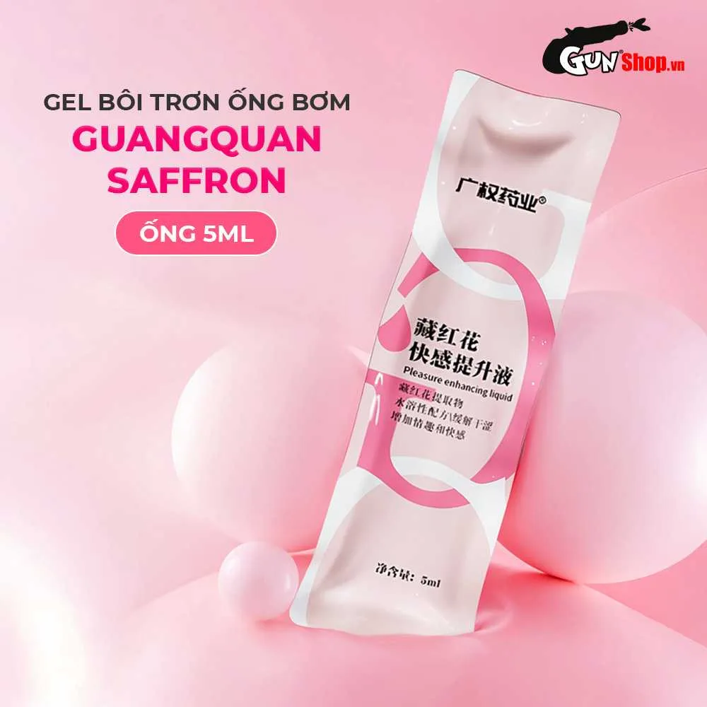 Gel bôi trơn ống bơm Guangquan Saffron - Tinh chất hoa nghệ tây, tăng khoái cảm - Ống 5ml — ảnh 3