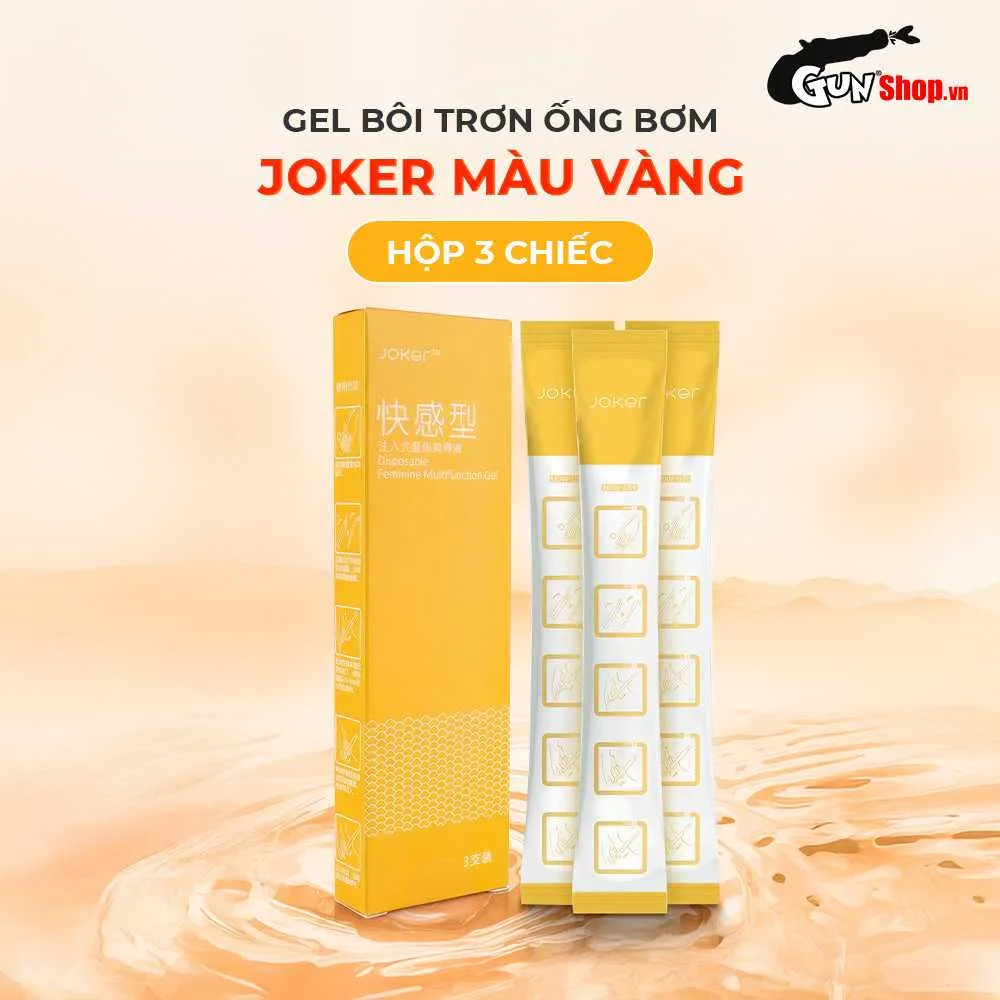 Gel bôi trơn ống bơm Joker màu vàng - Nóng ấm, dưỡng ẩm, không mùi - Hộp 3 ống — ảnh 3