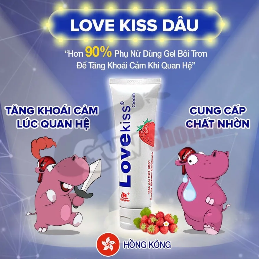 Gel bôi trơn Love Kiss hương dâu 100ml tăng khoái cảm — ảnh 4