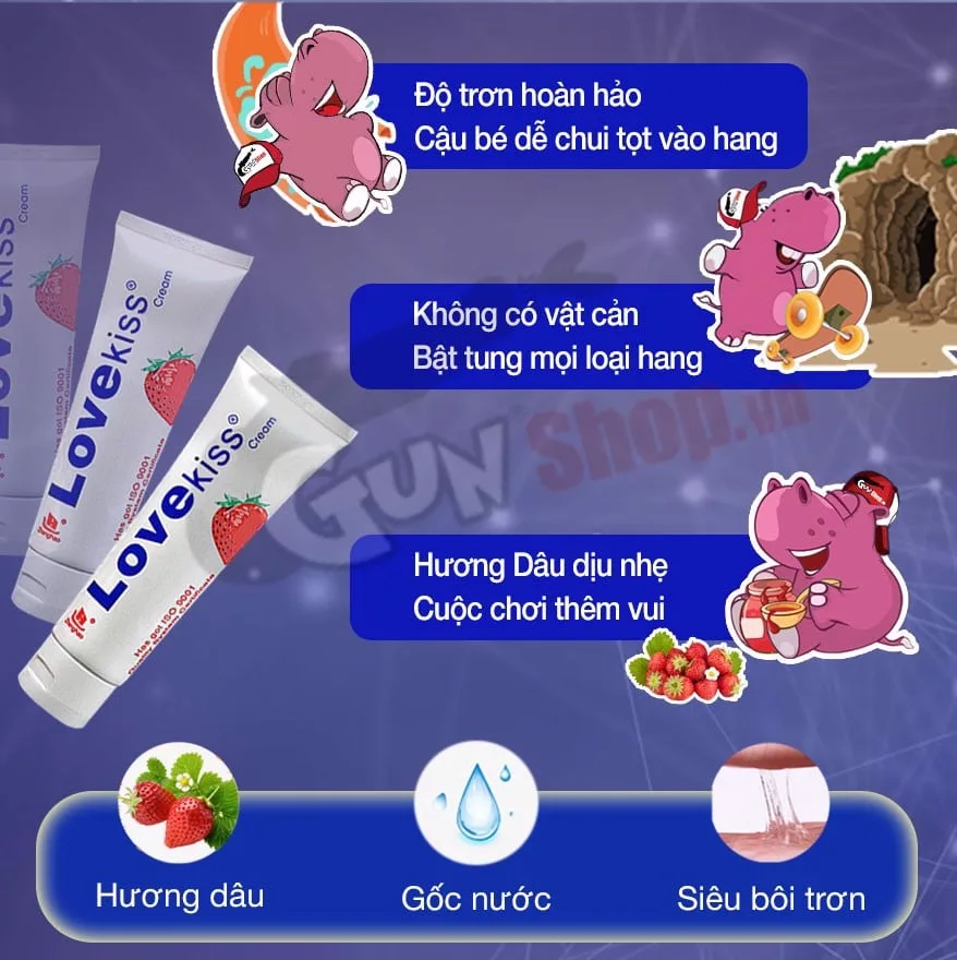 Gel bôi trơn Love Kiss hương dâu 100ml tăng khoái cảm — ảnh 5