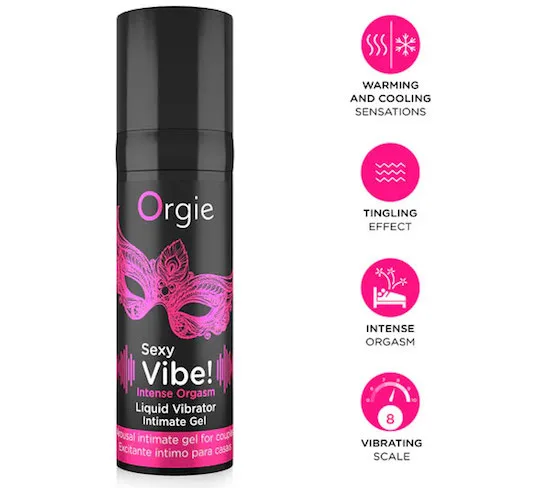 Gel Kích Thích Rung Tê Orgie Sexy Vibe Intense Orgasm 15ml Nóng Lạnh Tăng Khoái Cảm Nữ Giới — ảnh 2