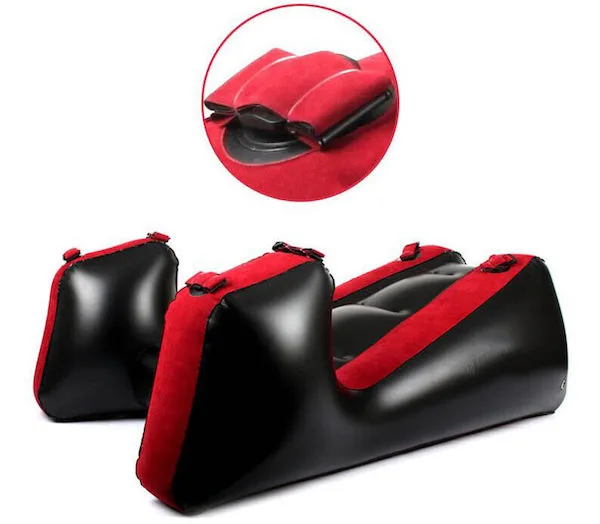 Ghế Bơm Hơi Tình Yêu Có Dây Trói Chân Đệm Gối Quan Hệ Tư Thế Doggy & Nằm Sấp — ảnh 3