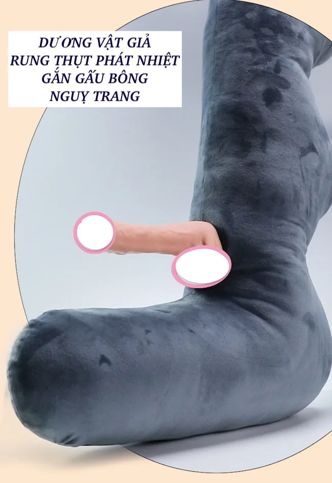 Gối ôm dương vật giả Mizzzee Mona rung thụt phát nhiệt - Phụ kiện cao cấp cho nữ — ảnh 4