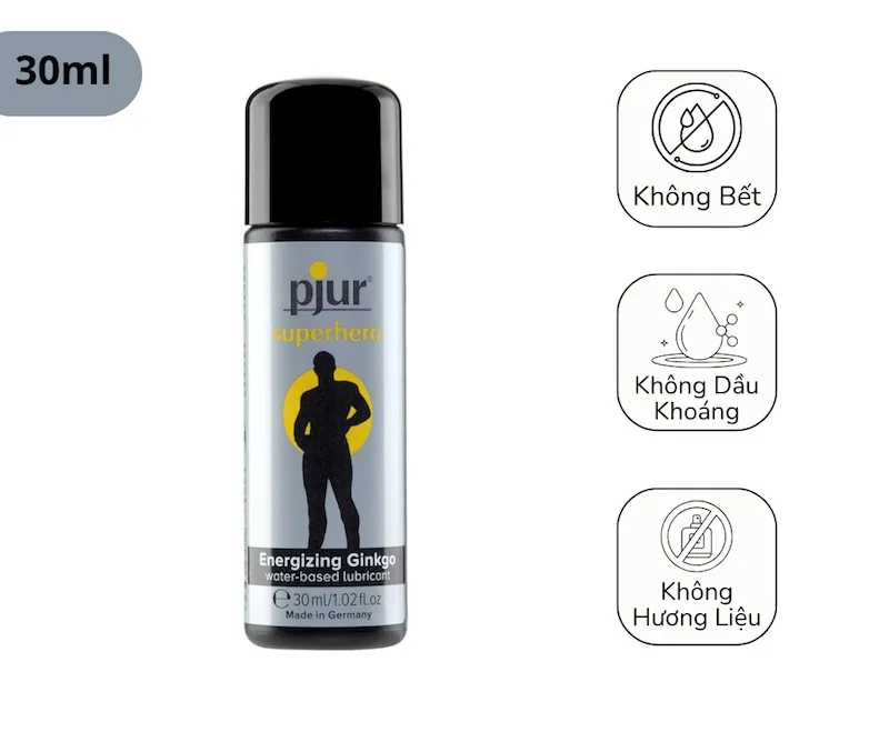 Kem bôi trơn Pjur Superhero 30ml tăng cường sinh lực chính hãng Đức tăng cường phong độ sung mãn