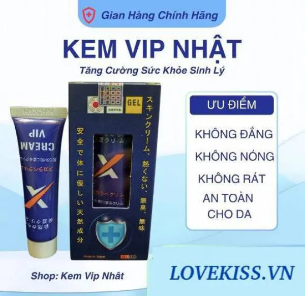 Kem Siu Vip Nhật Bản tăng cường sinh lý nam bền bỉ lâu dài