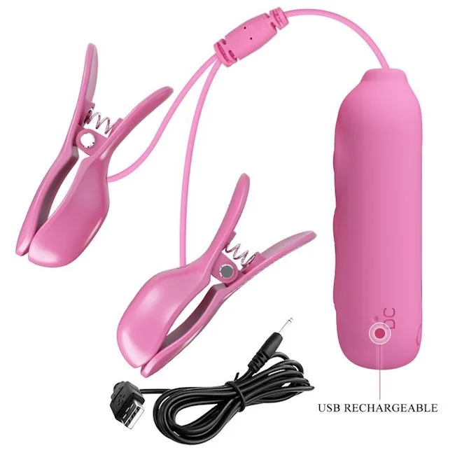 Kẹp ti kích điện PRETTY LOVE NIPPLE CLIP kích thích núm vú nhũ hoa Kẹp ti kích điện PRETTY LOVE NIPPLE CLIP kích thích núm vú — Sạc USB tiện lợi – Dễ dàng sử dụng mọi lúc