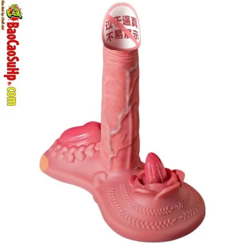 Khối Dương vật giả đóng đất Silicone Huga PAPA thụt liếm và phát nhiệt Silicone kháng khuẩn — ảnh 2