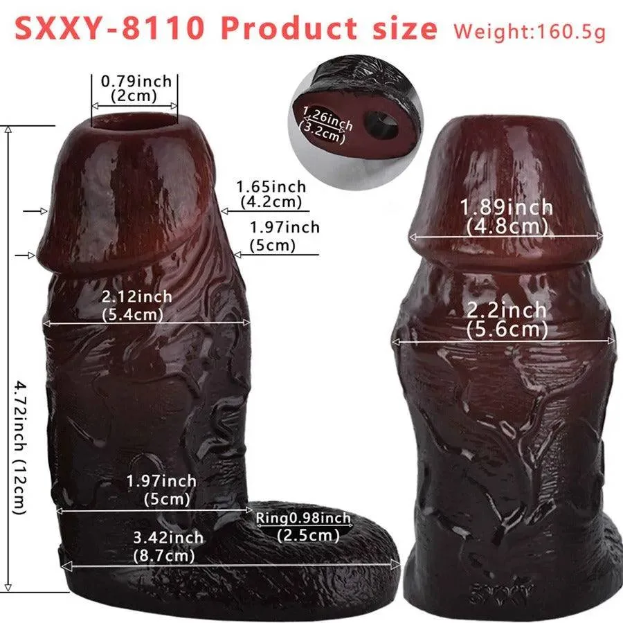 Bao Đôn Dên Dương Vật Silicone Gân Nổi Hở Đầu FAAK Có Quai Tròng Bìu — ảnh 3