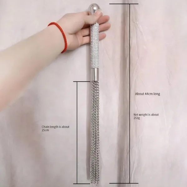 Roi xích tay cầm đính đá lấp lánh đồ chơi bạo dâm BDSM — ảnh 3