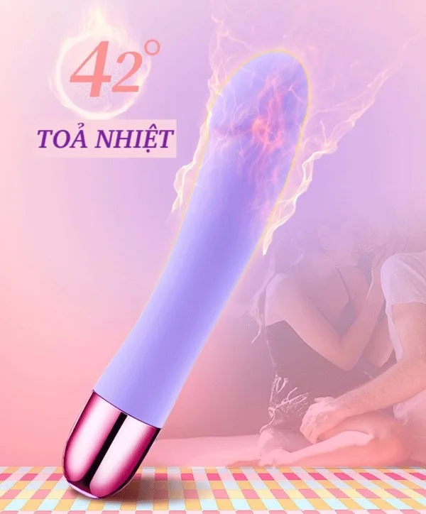 Dương vật giả Wowyes Kiki Plus rung thụt phát nhiệt kích thích điểm G Dương vật giả Wowyes Kiki Plus rung thụt nóng kích thích — 3. Tính năng phát nhiệt 42 C – Cảm giác chân thật như cơ