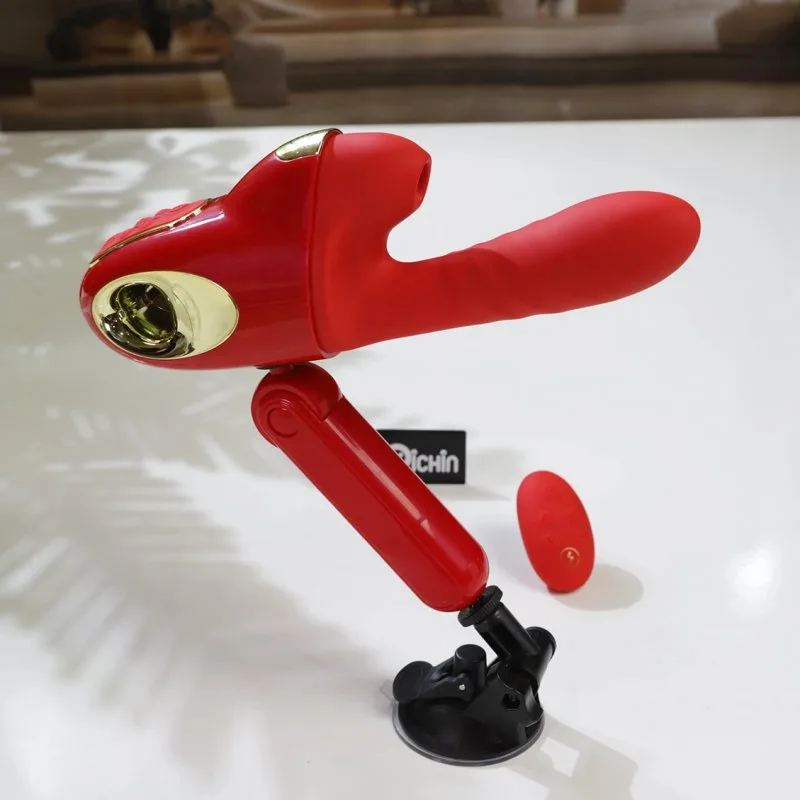 Leten Thick Pro Sex Machine rung thụt hút sưởi ấm kết hợp remote — ảnh 4