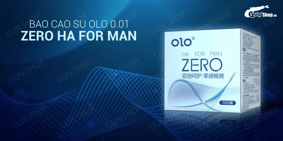 OLO 0.01 Zero Ha For Man - Bao cao su siêu mỏng nhiều gel, hộp 10 cái — ảnh 2