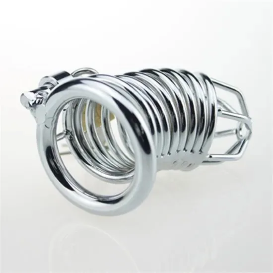 Lồng Khóa Trinh Tiết Nam Dạng Lò Xo – Thép Không Gỉ Cao Cấp 3 Size Ring — ảnh 4