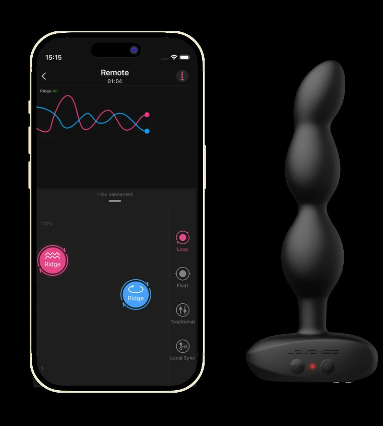 Lovense Ridge máy rung hậu môn điều khiển App tăng khoái — Kết nối app thông minh – Điều khiển dễ dàng, chia sẻ cảm