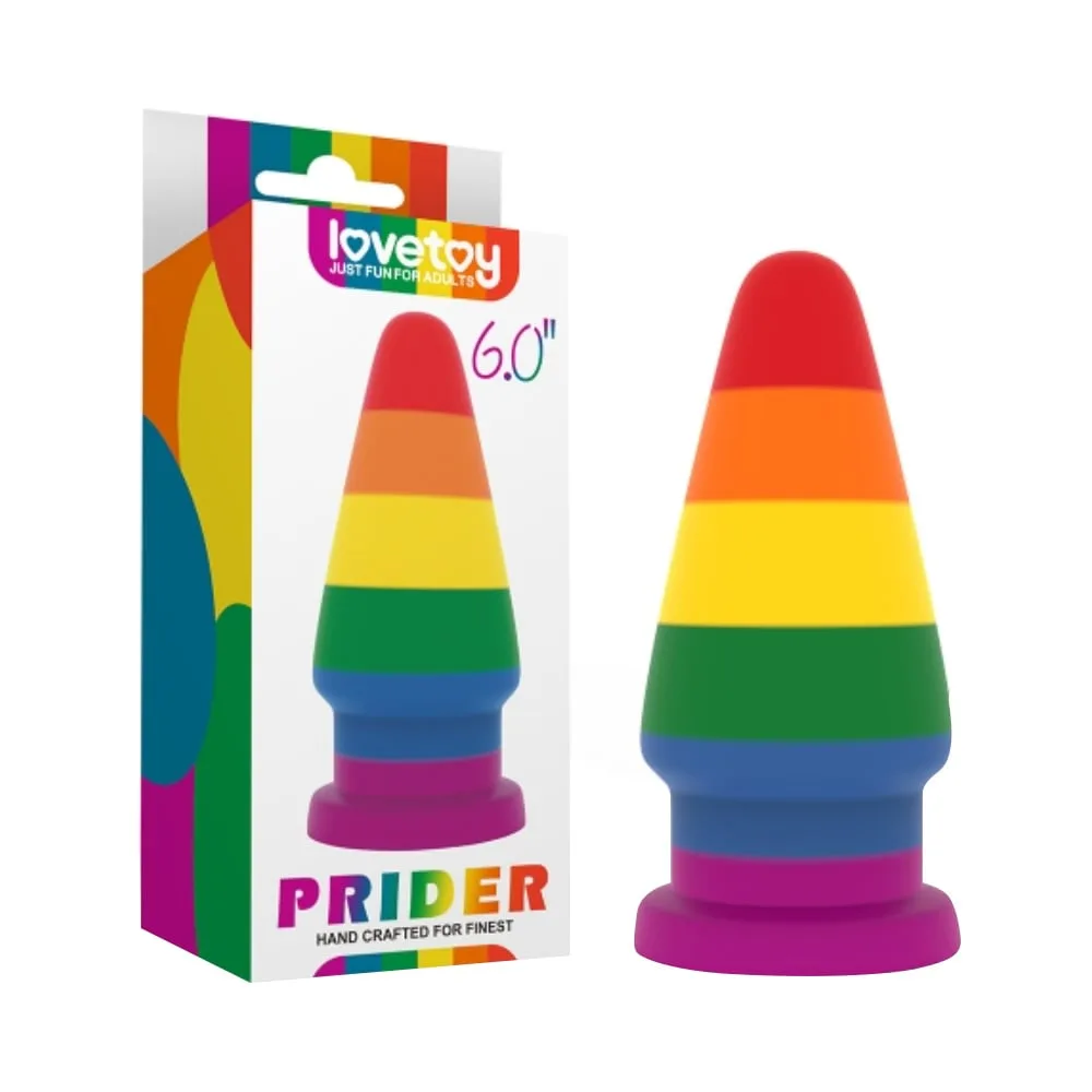 Lovetoy Prider 8.0 - Dương vật giả mềm dẻo, dính tường, đa sắc hấp dẫn — ảnh 2