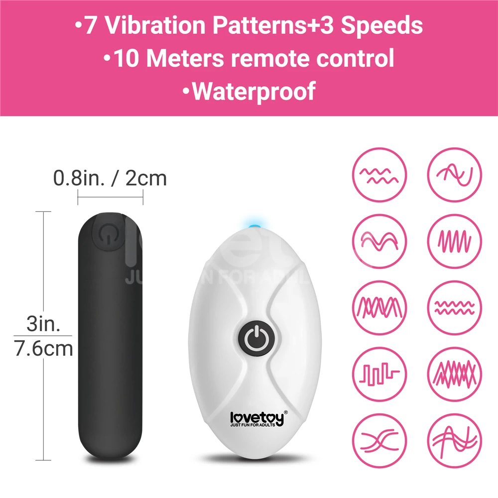 Lovetoy trứng rung điều khiển từ xa, gắn quần chip, siêu — hình 5