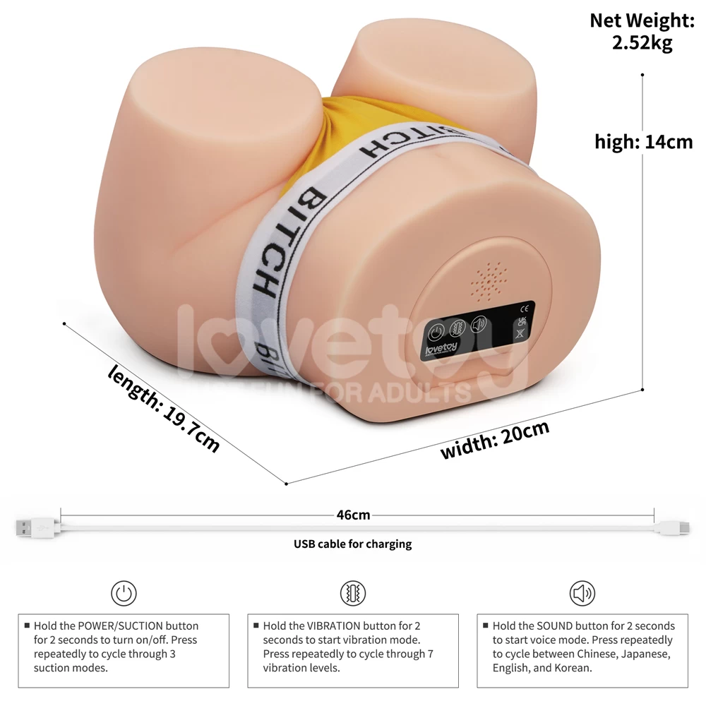 Lovetoy Streetgirl Sensation Pulse mông giả rung hút tiếng rên chân thực kích thích đỉnh cao — ảnh 4