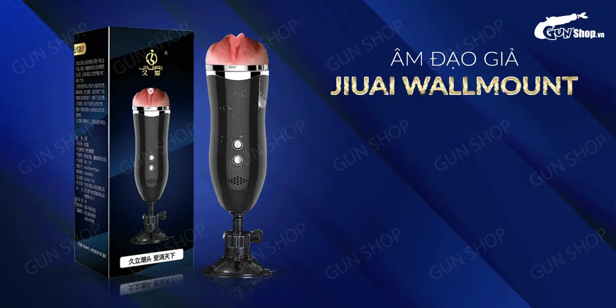 Âm đạo giả dính tường có rung và rên dùng sạc - Jiuai Wallmount — ảnh 2