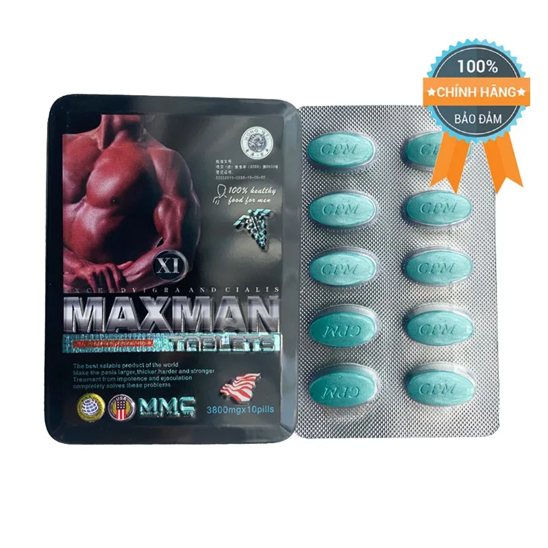 Maxman 10 viên chính hãng tăng cường sinh lý kéo dài thời gian quan hệ