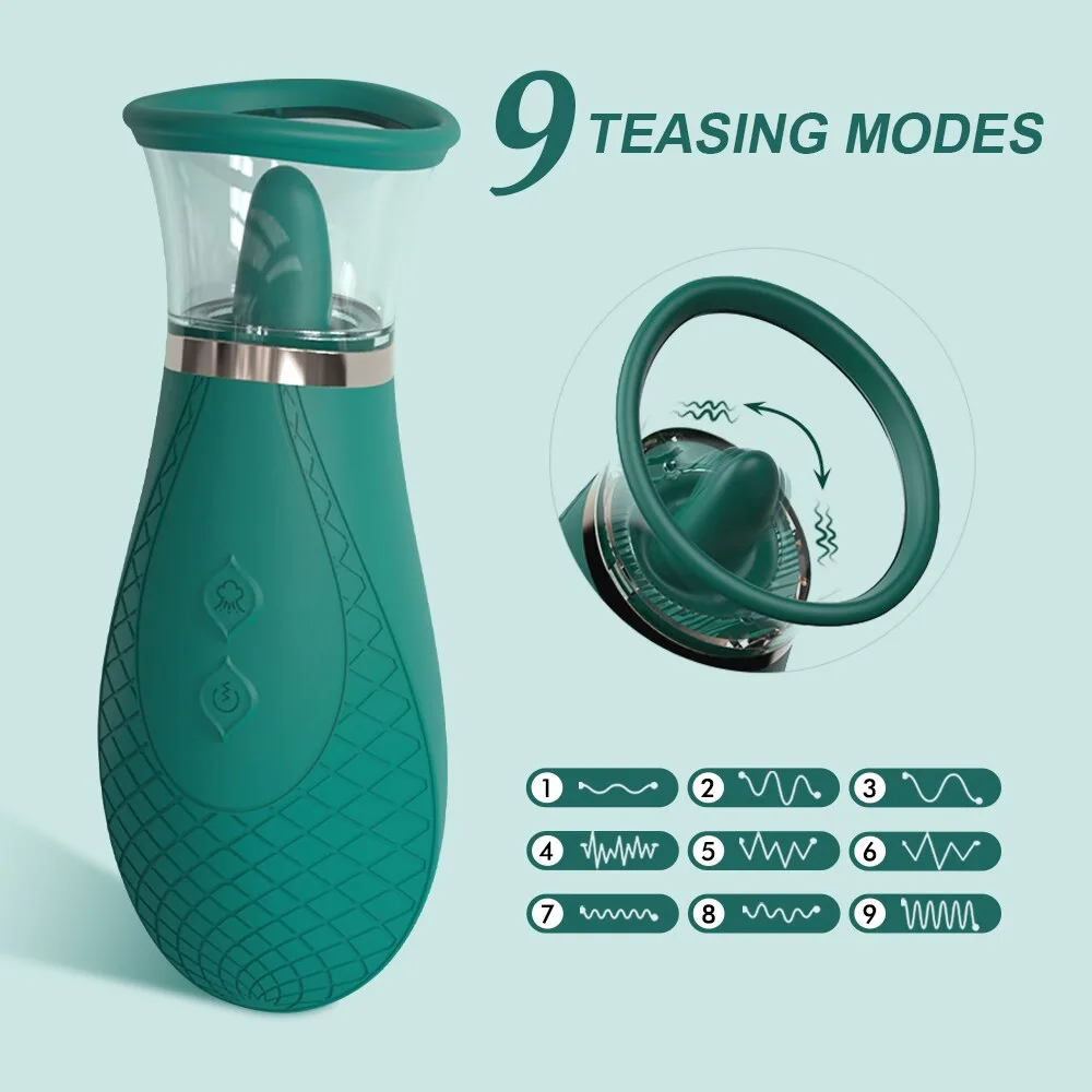 Máy bú liếm tự động đa chức năng nữ kích thích điểm G cực — Thiết bị tích hợp hai chức năng hút và liếm tự động độc