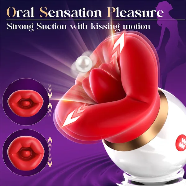 Máy rung hút kèm lưỡi bú liếm 3 in 1 massage kích thích điểm G — ảnh 3